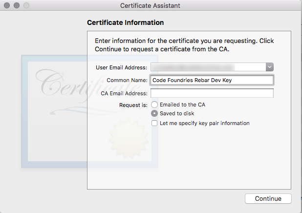 Creating a Certificate Signing Request (CSR)